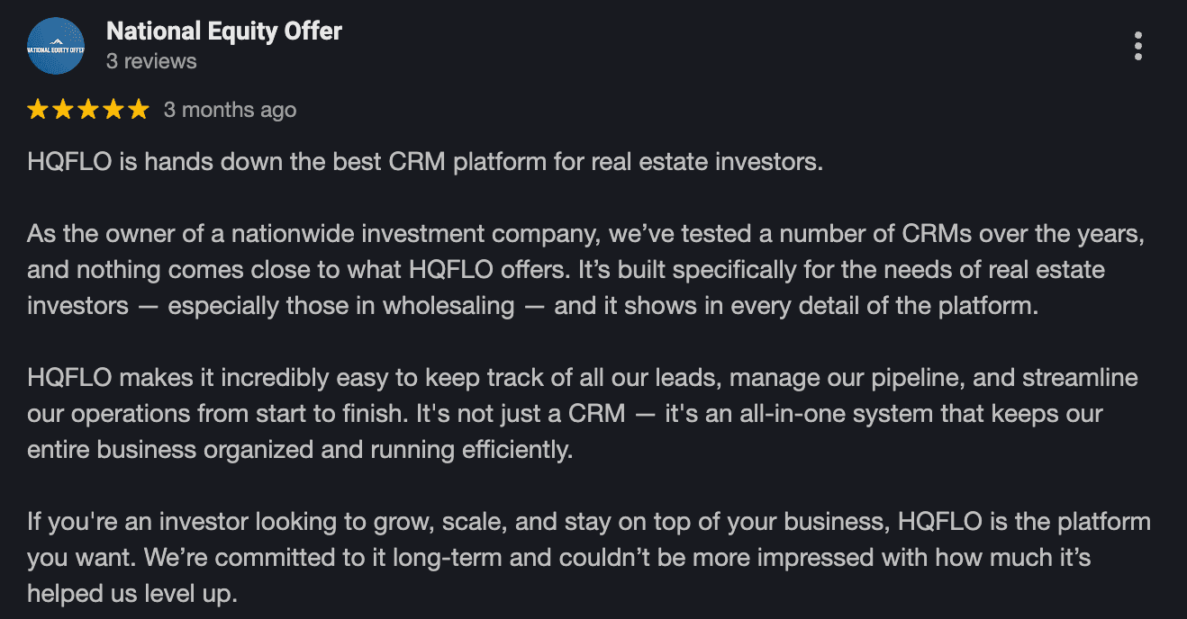 HQFLO investor result